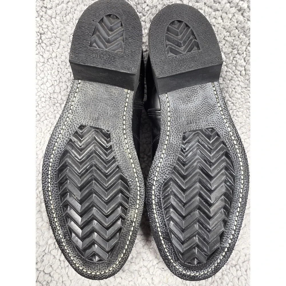 1982 WEINBRENNER Black Leather Safety Toe BILTRITE Sole Chelsea Boots Men's 7 EE